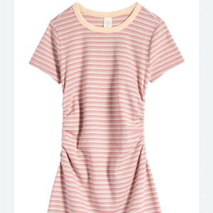 Treasure & Bond Pink Striped Kids Casual Dress